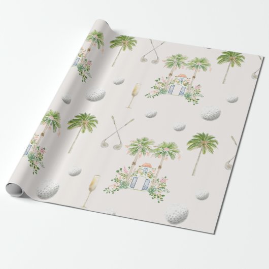Par-Tee in Palm Springs | Golf Vriendinnengroep Cadeaupapier (Uitgerold)