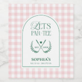 Par-Tee Modern Golf Fête des mariées Étiquette à v (Étiquettes simples)