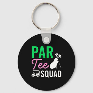 Par Tee Squad Grappige Verjaardagsfeest Golfspeler Sleutelhanger
