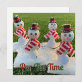 Par Tee Time Holiday Invitation (Devant / Derrière)