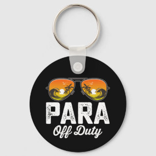 Para Buiten Dienst Paraprofessional Laatste School Sleutelhanger