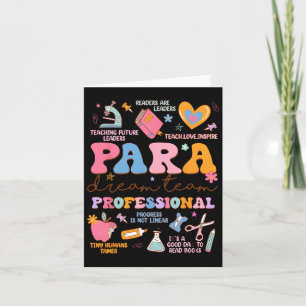Para Droom Team Paraprofessional Eerste Dag Terug Kaart