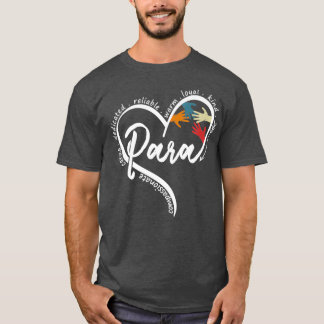 Para Heart Teacher Paraprofessional T-shirt