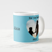 Para la Mejor Mamá Tweetalig Moederdag Hart Extra Grote Beker (Voorkant rechts)