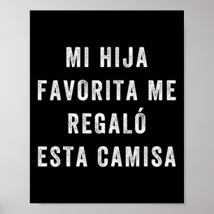 Para Papa E Hija Camisa Graciosa Para Papa Y Mama Poster