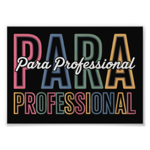 Para Paraprofessional Paraeducator Eerste Dag Teru Foto Afdruk