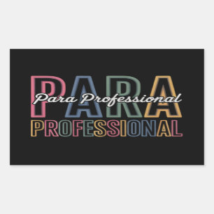 Para Paraprofessional Paraeducator eerste dag teru Rechthoekige Sticker