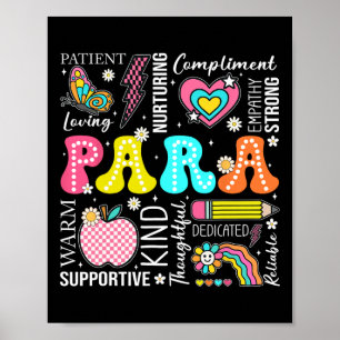 Para-professioneel docent 1e dag terug naar school poster