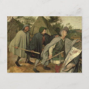 Parable of the Blind, detail of three blind Briefkaart