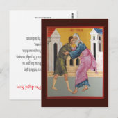 Parable of the Prodigal Son Prayer Card Briefkaart (Voorkant / Achterkant)