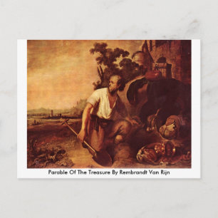 Parable of the Treasure by Rembrandt van Rijn Briefkaart