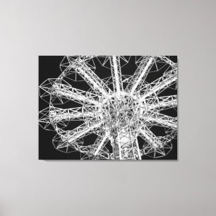 'Parachute Jump Close-up' Ingepakt Canvas Print