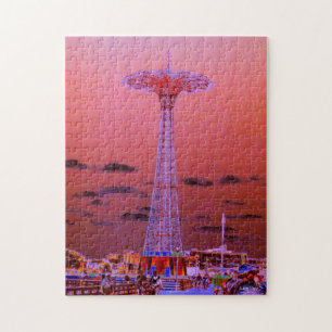Parachute Jump Psychedelic Jigzaag Puzzle Legpuzzel