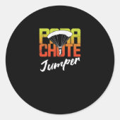 Parachute Jumper Ronde Sticker (Voorkant)