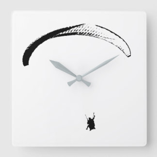 Parachute noir et blanc - Horloge