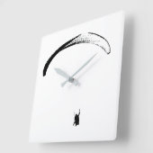 Parachute noir et blanc - Horloge (Angle)