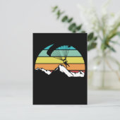 Parachute Retro Mountain Paragliding Briefkaart (Staand voorkant)