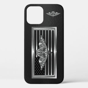Parachute Rigger Gepersonaliseerd stalen vlag iPhone 12 Hoesje