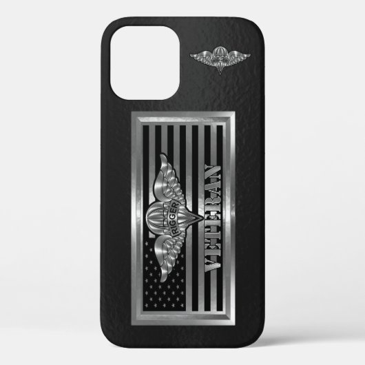 Parachute Rigger Veteran Steel Flag Case-Mate iPhone Case (Achterkant)