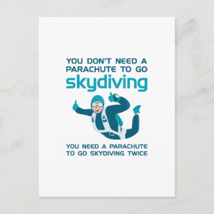 Parachute Skydiving Briefkaart