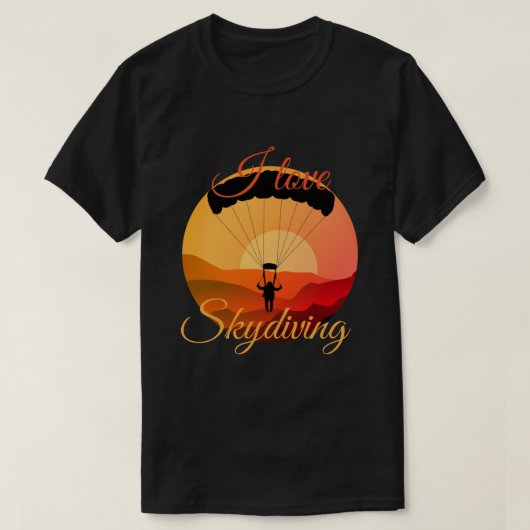 parachute skydiving liefhebber cadeau t-shirt (Design voorkant)