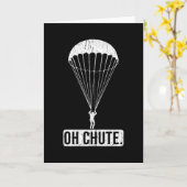 Parachute Skydiving Oh Chute Kaart (Gele Bloem)