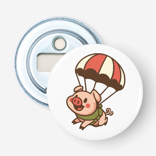 Parachutesprong Button Flesopener (Voorkant)