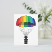 Parachuting Feestdagenkaart (Staand voorkant)