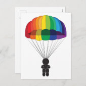 Parachuting Feestdagenkaart (Voorkant / Achterkant)