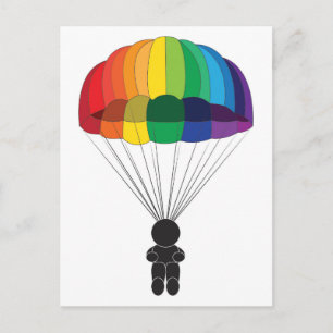 Parachuting Feestdagenkaart