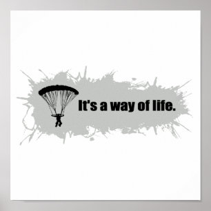Parachuting is een manier van leven poster