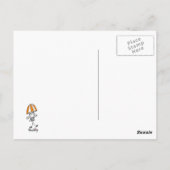 Parachuting Stick Figuur Briefkaart (Achterkant)