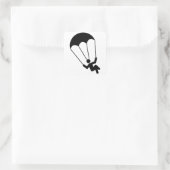 Parachuting Vierkante Sticker (Tas)