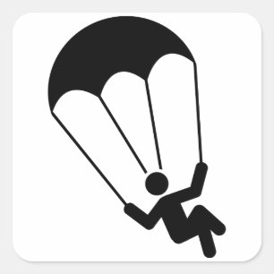 Parachuting Vierkante Sticker