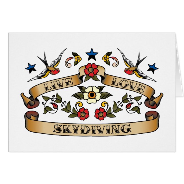 Parachutisme vivant d'amour (Devant horizontal)