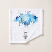 Parachutiste, parachute. Sport de parachutisme. (Gant de toilette)