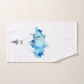 Parachutiste, parachute. Sport de parachutisme. (Serviette à main)