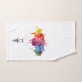 Parachutiste, parachute. Sport de parachutisme. (Serviette à main)