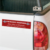 parachuut oorlogsstoker bumpersticker (Op Truck)