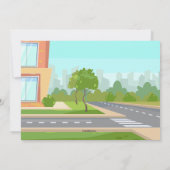 Parade à vélo Anniversaire Fête Invitation (Dos)