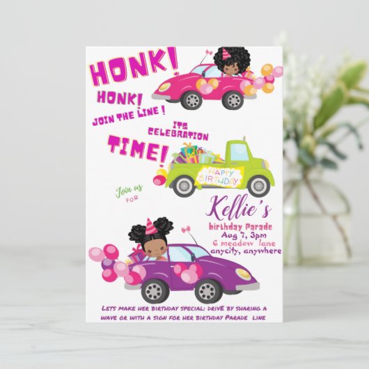 Parade Anniversaire Carte d'invitation (Debout devant)