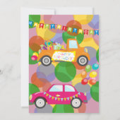 Parade d'anniversaire 1 Carte d'invitation (Dos)