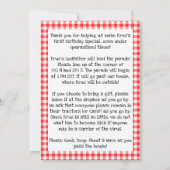 Parade d'anniversaire du Tracteur Invitation d'ann (Dos)