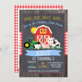 Parade d'anniversaire du Tracteur Invitation d'ann (Devant / Derrière)