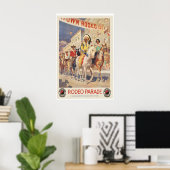 Parade de Rodéo dans le Montana Affiche de Voyage (Bureau à domicile)