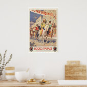 Parade de Rodéo dans le Montana Affiche de Voyage (Cuisine)