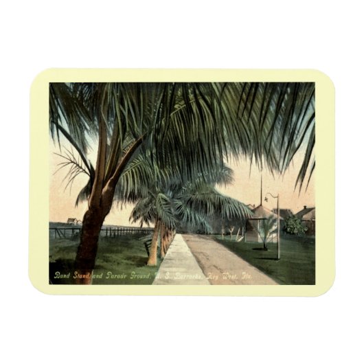 Parade Ground, Barracks, Key West FL  Postc Magneet (Horizontaal)