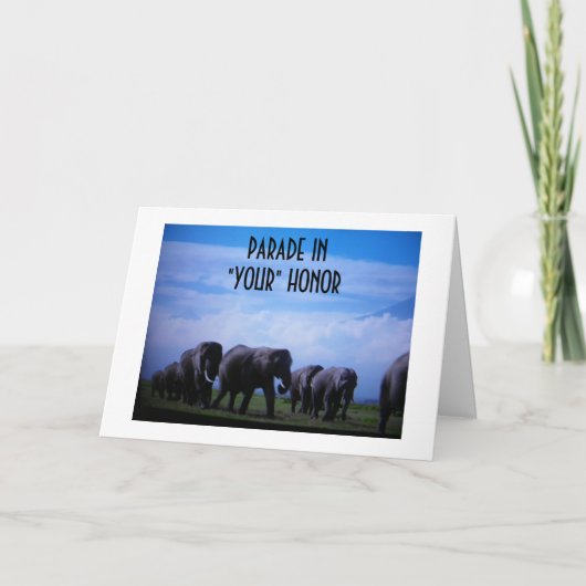 "PARADE IN "UW"HONOR AFSTUDEREN" KAART (Voorkant)
