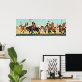 Parade van Warriors door Maynard Dixon Poster (Thuiskantoor)