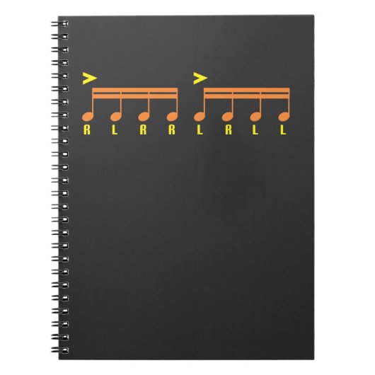 Paradiddle Drummer Sheet Music Drumming Notitieboek (Voorkant)